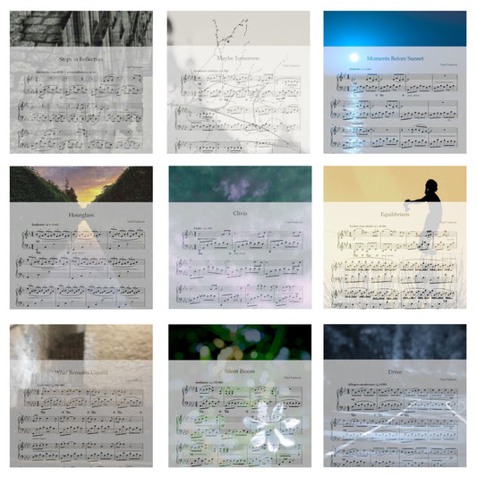 2. Piano Sheet Music (PDF) for 9 Solo Piano Pieces by Vital Varkovic