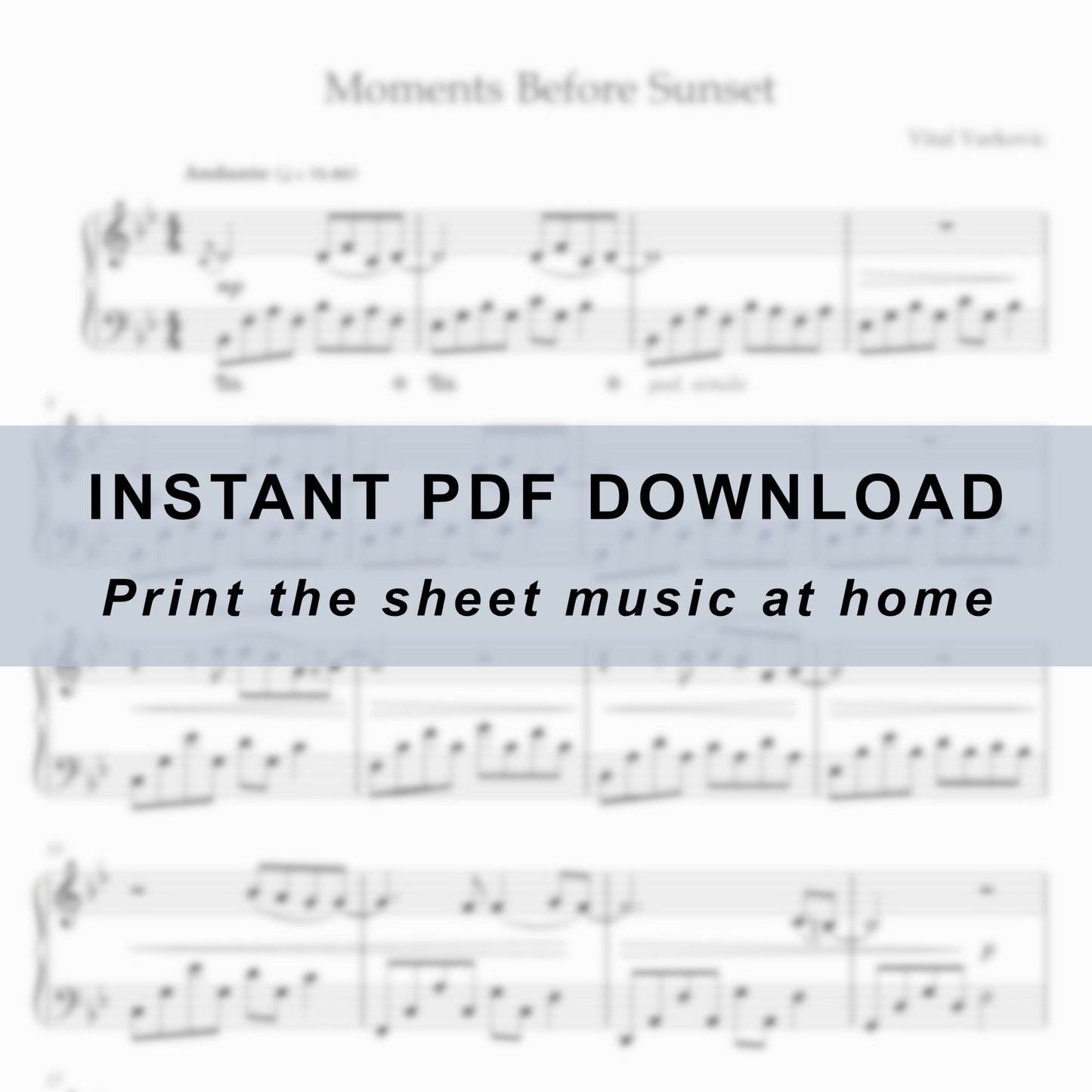 2. Piano Sheet Music (PDF) for 9 Solo Piano Pieces by Vital Varkovic