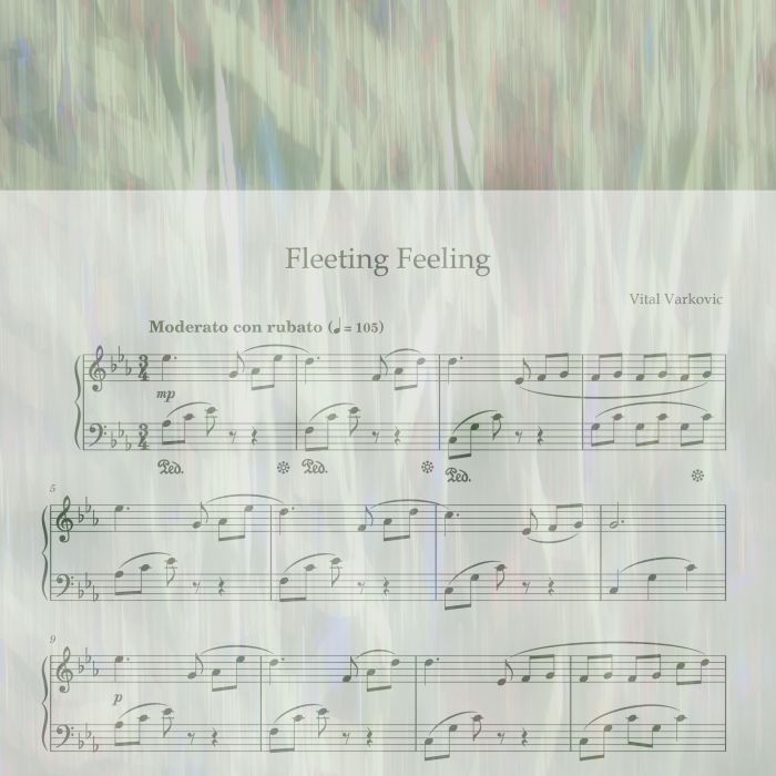 Fleeting Feeling – Piano Sheet Music (PDF) by Vital Varkovic
