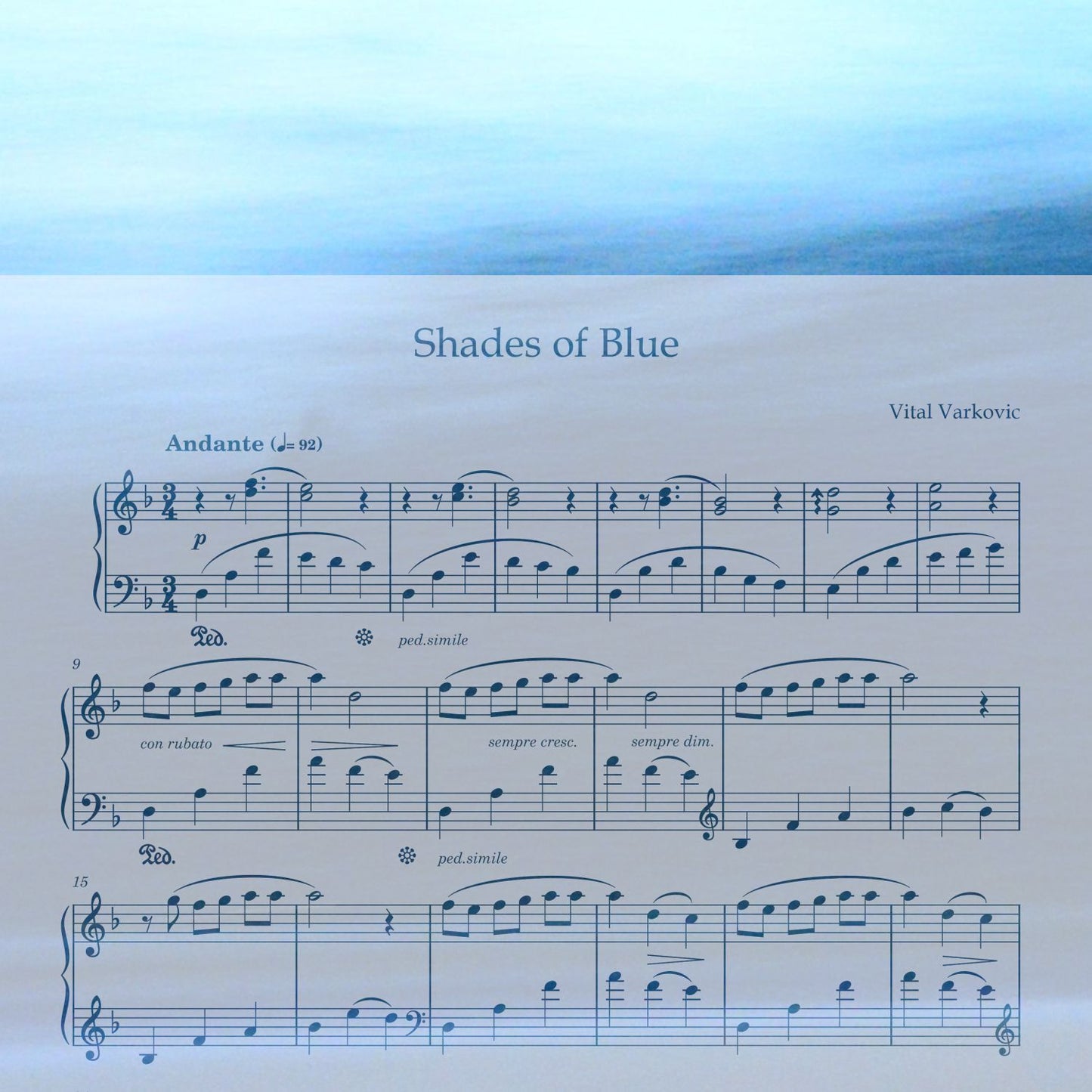 Shades of Blue - Piano Sheet Music